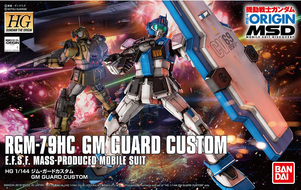 Bandai 1/144 HG GM Guard Custom Ca. 14cm Groß