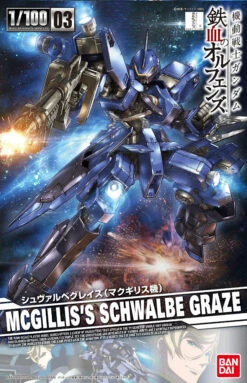 Bandai 1/100 ORPHANS SCHWALBE GRAZE MCGILLS'S Ca. 21cm Groß