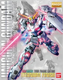 Bandai 1/100 MG Gundam Unicorn Red/Green Titanium Finish Ca. 21cm Groß